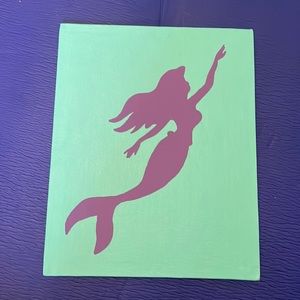 8x10” Acrylic Ariel Little Mermaid Painting
